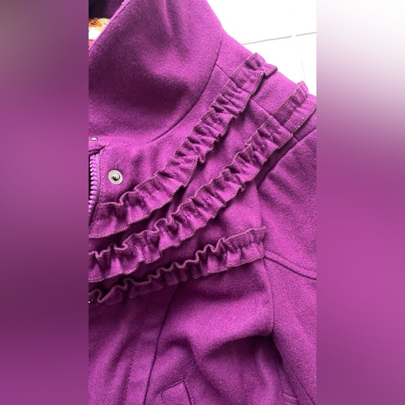 Steve Madden Purple Ruffle Jacket – Sz M - Picture 9 of 13